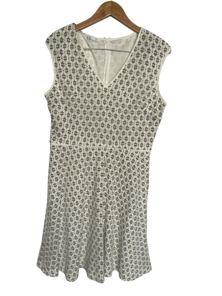 Vestido Encaje Blanco Y Gris