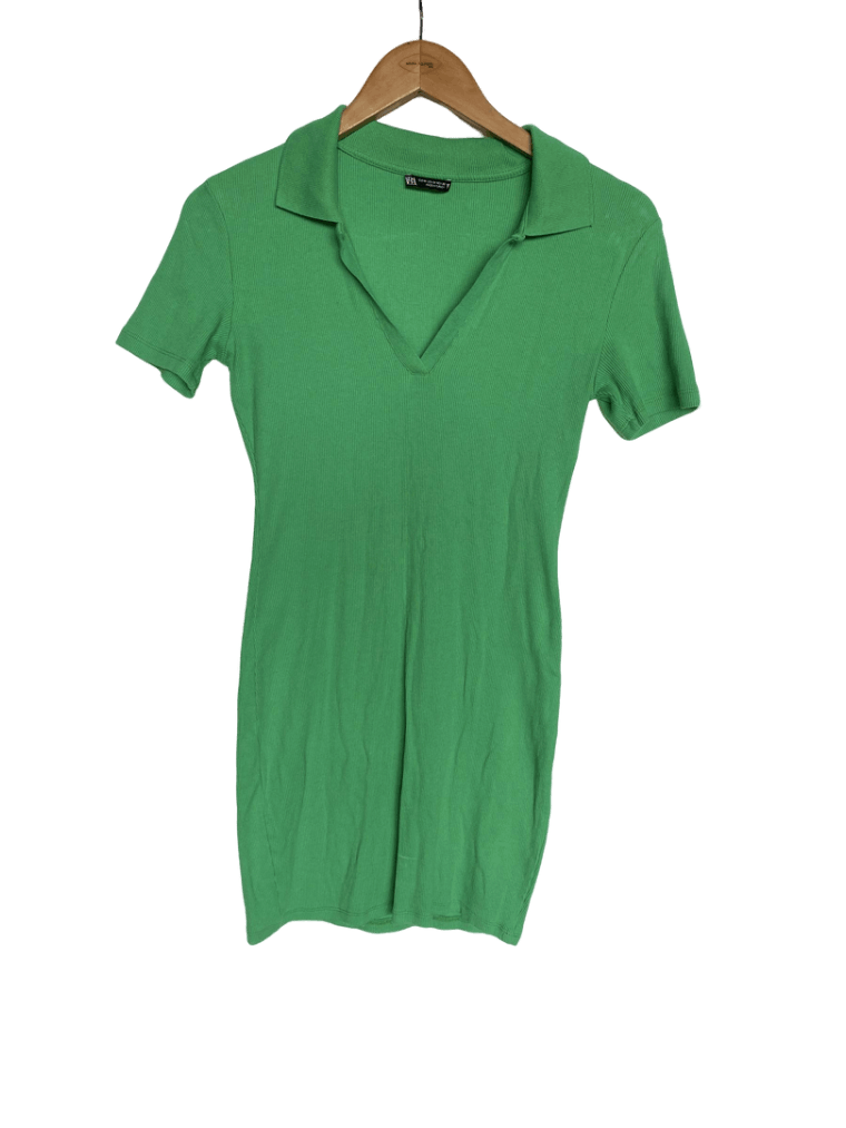 Vestido Mini Verde Neon Zara