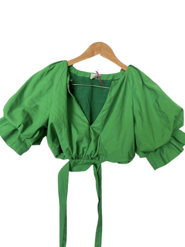 Blusa Verde Corta Mangas