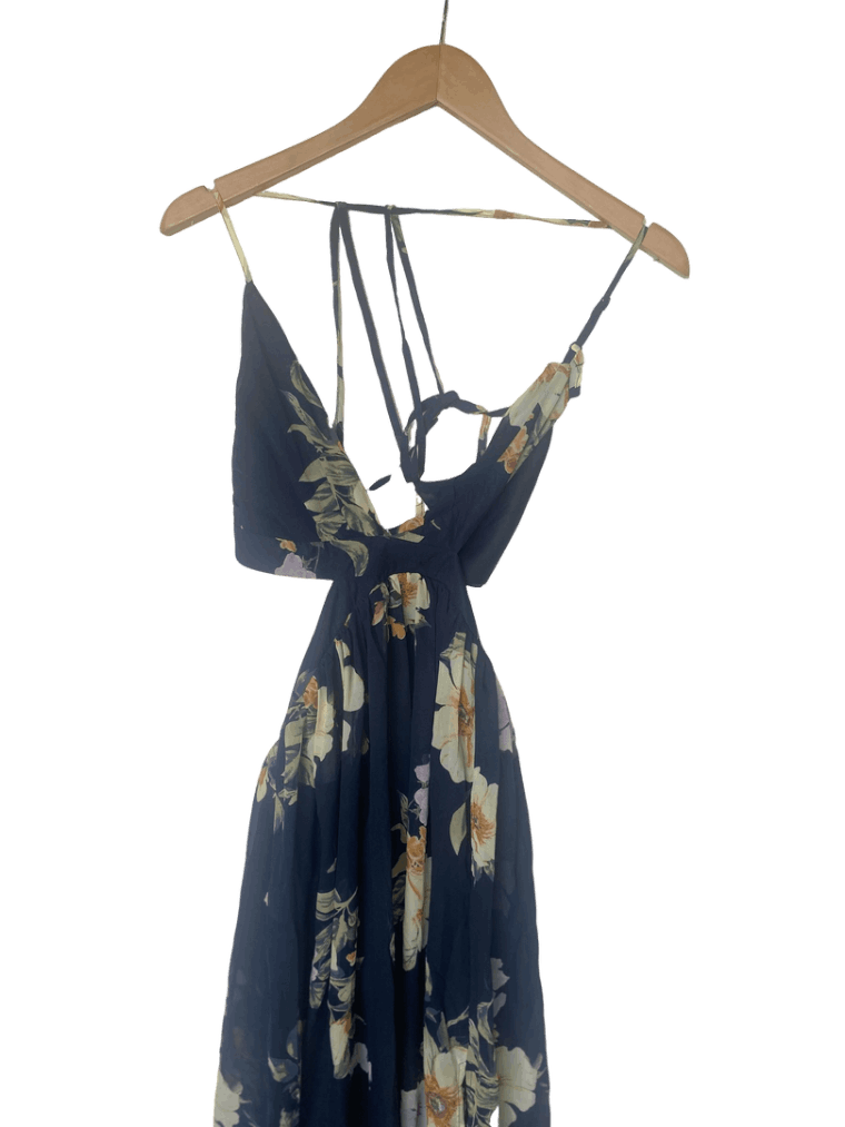 Vestido Largo Flores Biashe