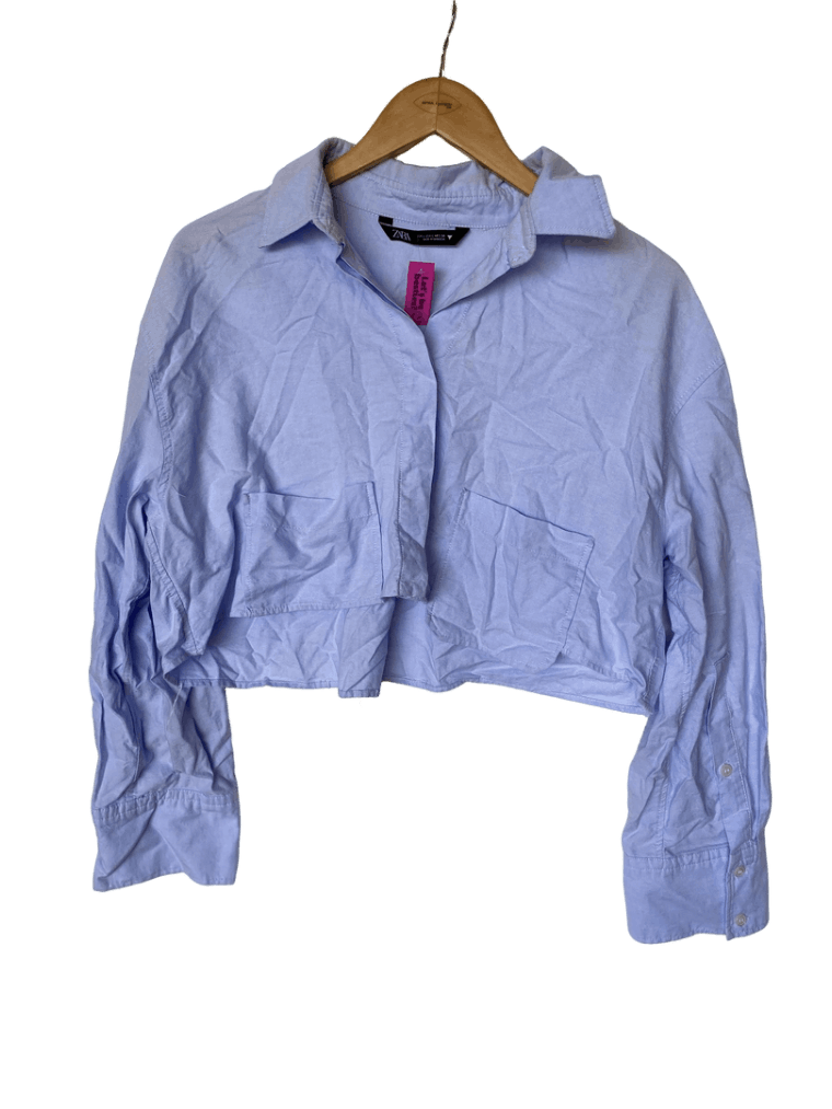Camisa Azul Botones Zara