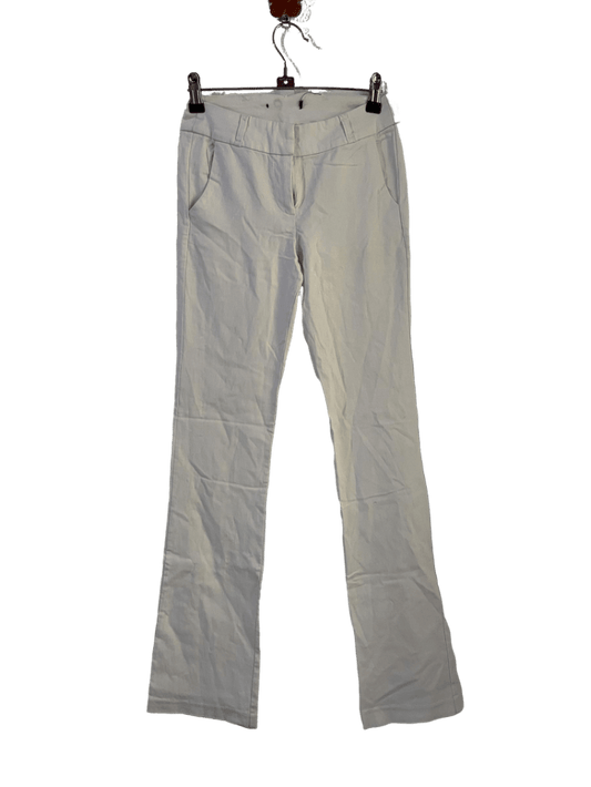 Pantalón Bajo Vintage Color Blanco