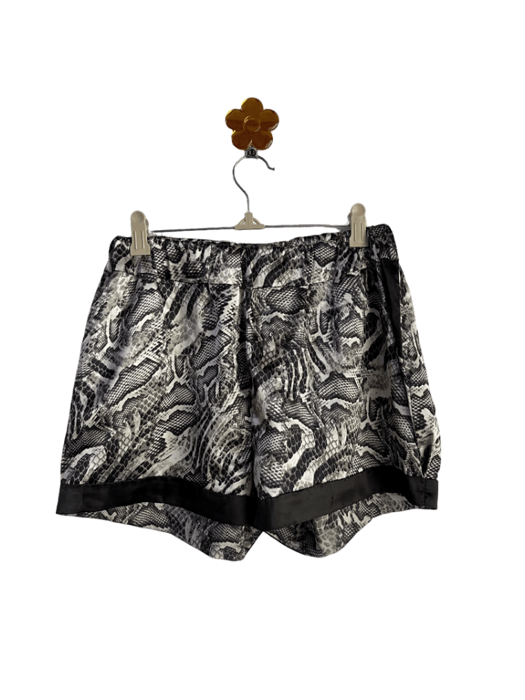 Short Animal Print Blanco Y Negro De Vestir