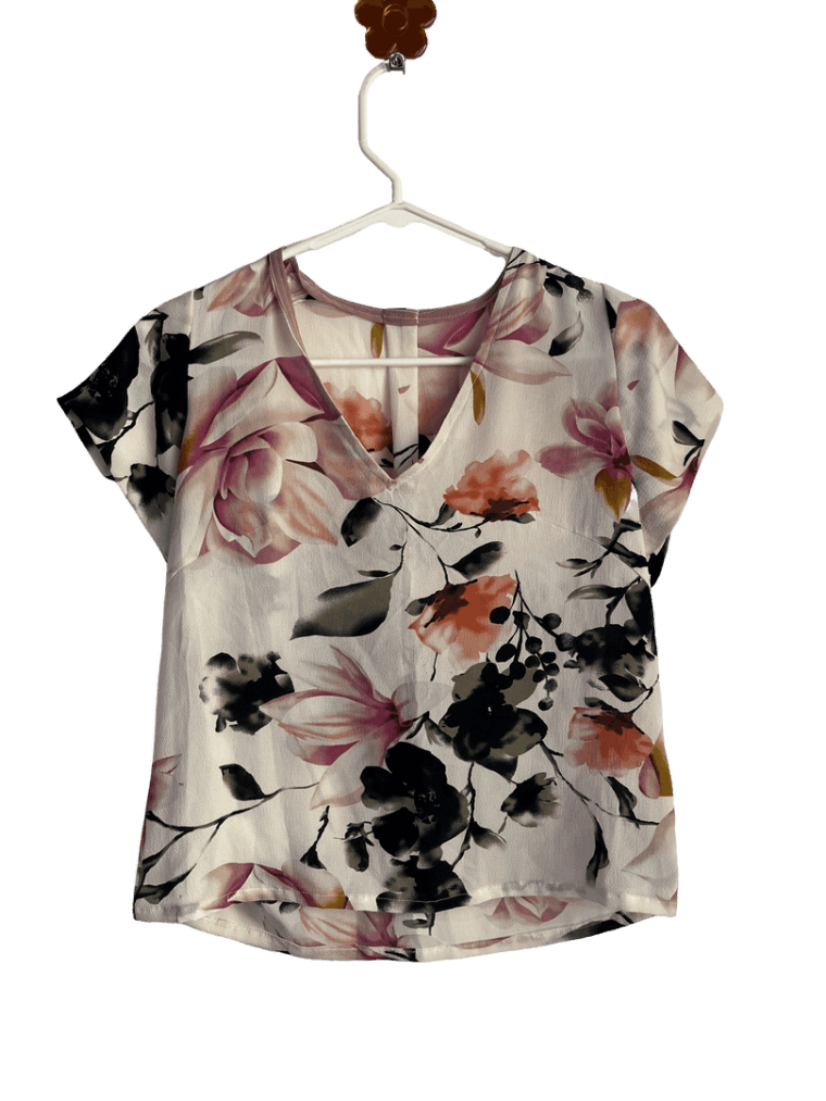 Blusa Con Estampado De Flores