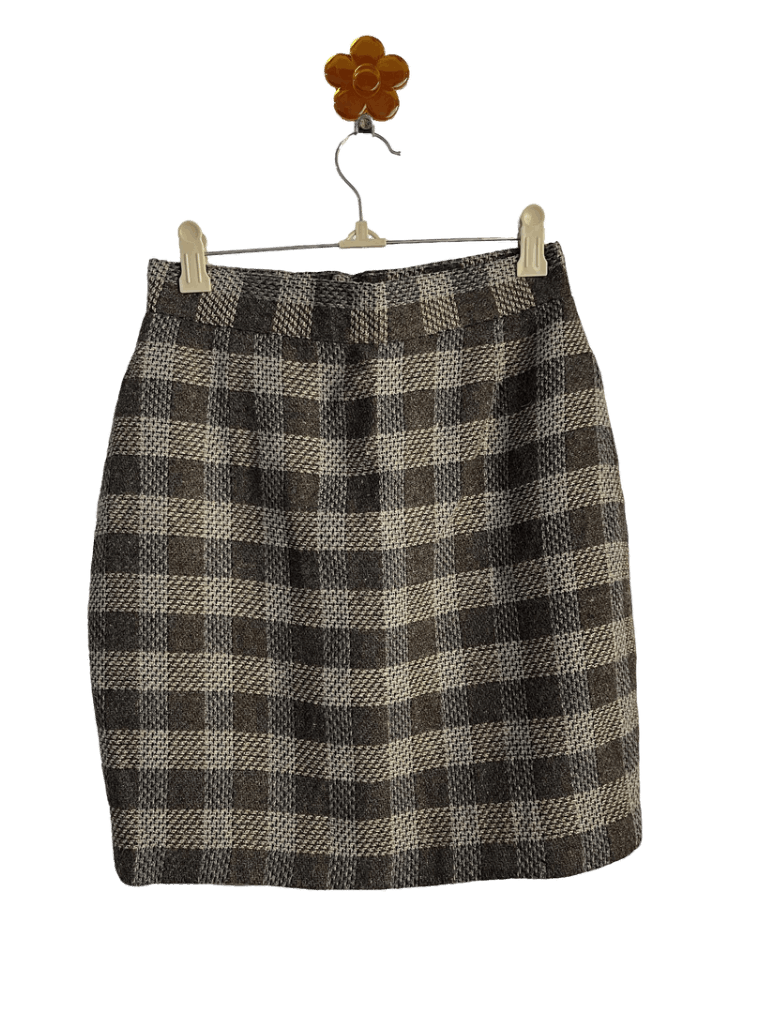 Falda Alta De Cuadros