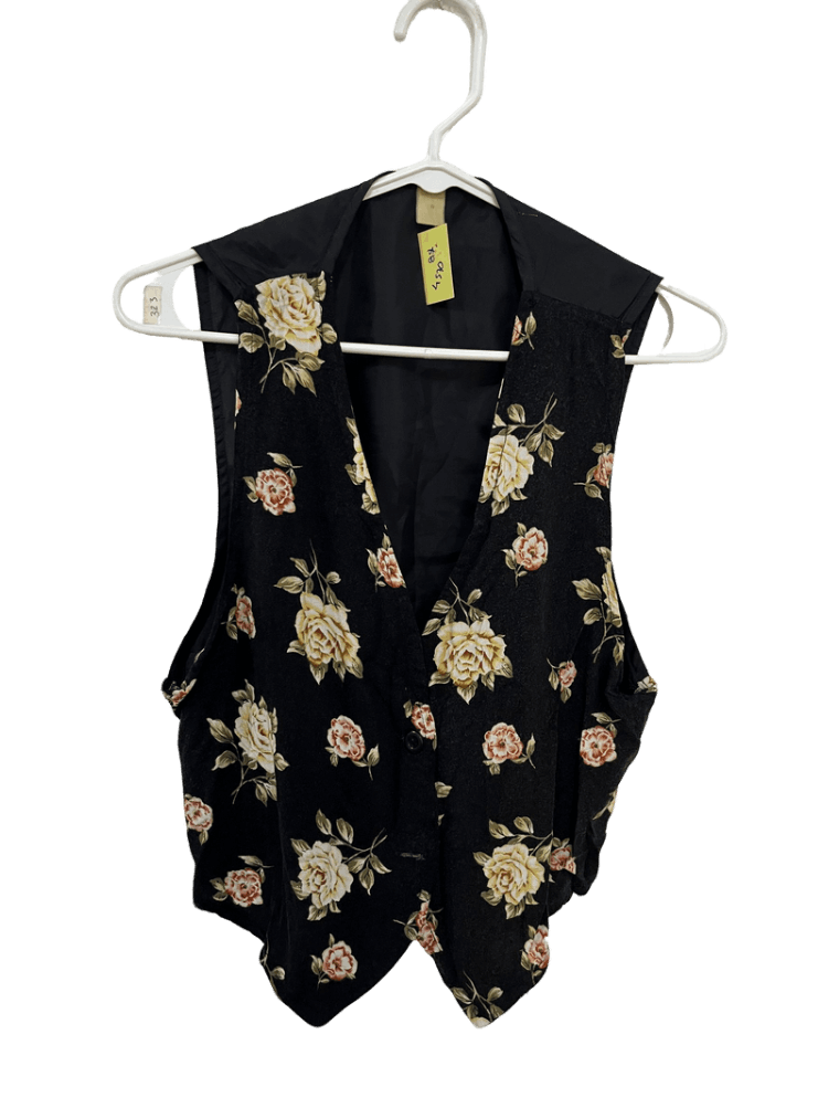 Chaleco Negro De Rosas