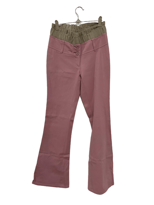 Pantalón Doble Pretina, Rosado, Marca Bershka