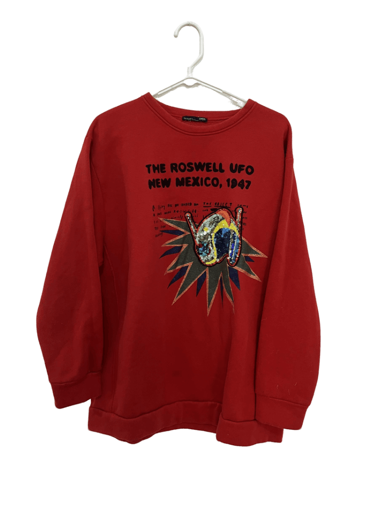 Suéter Zara Rojo Con Lentejuelas