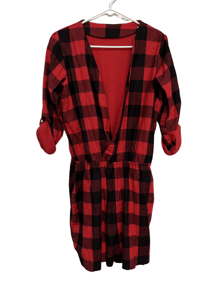 Vestido De Cuadros Rojo Y Negro