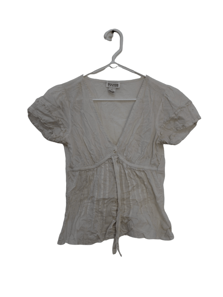 Blusa Blanca Manga Corta