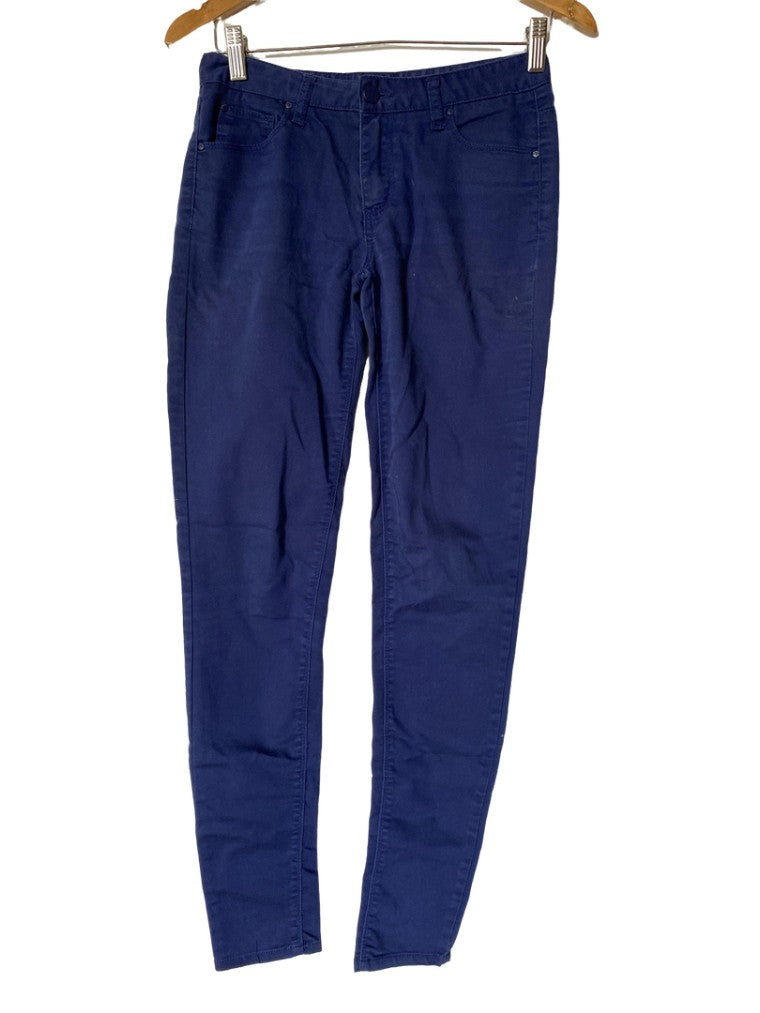 Pantalon Azul Skinny Tiro Bajo