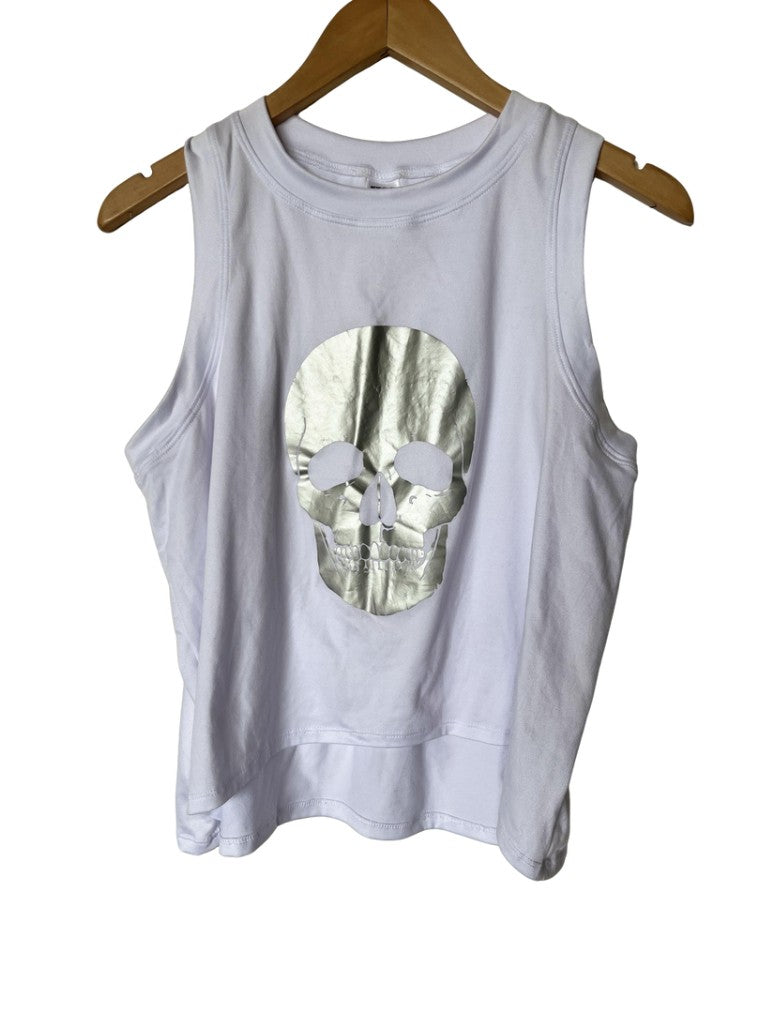 Blusa Blanca De Calavera De Algodón Mercury