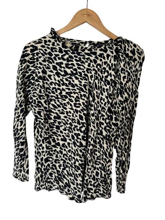 Blusa Leopardo Blanco Y Negro Zara