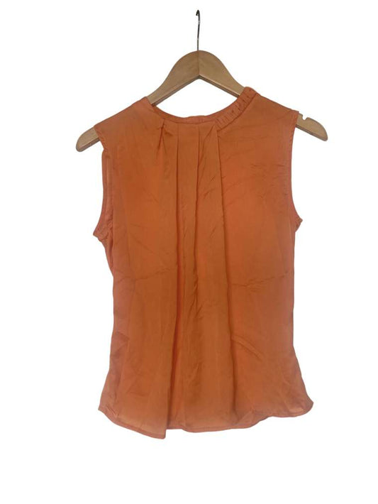 Blusa Naranja Botones Traseros Zara