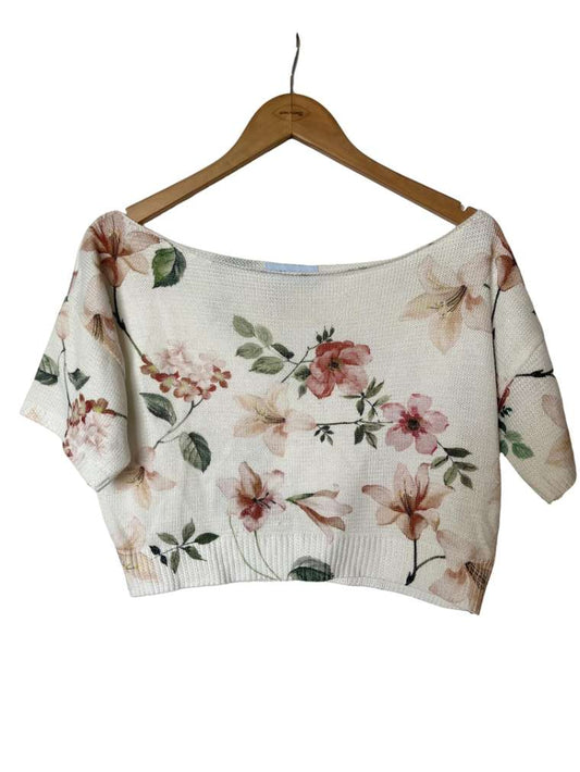 Blusa Tejida De Flores Late Night