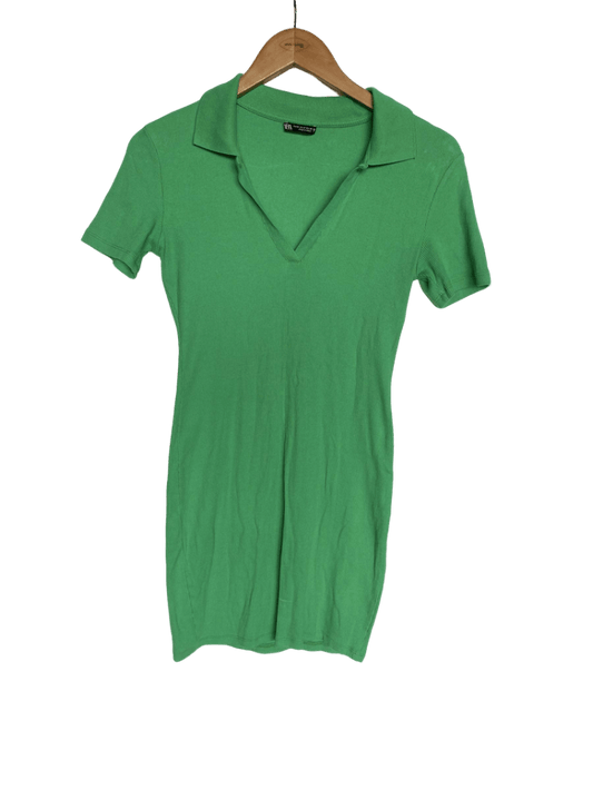 Vestido Mini Verde Neon Zara
