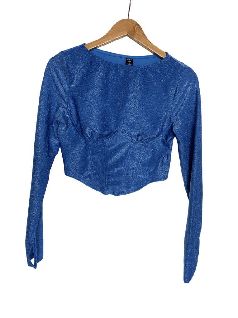 Conjunto Falta Top Azul Brillante Noche Shein