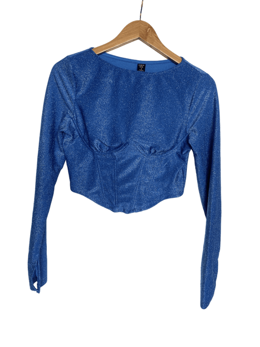 Conjunto Falta Top Azul Brillante Noche Shein