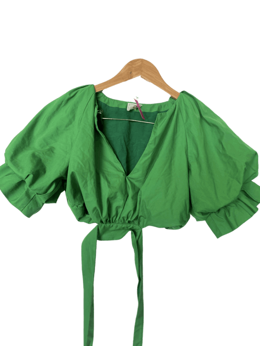 Blusa Verde Corta Mangas
