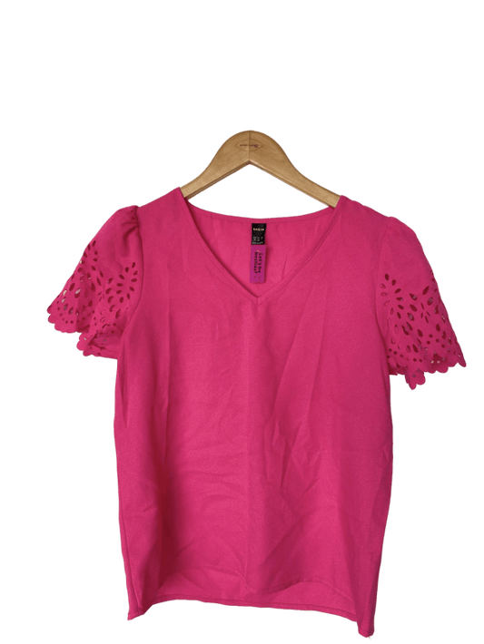 Blusa Fucsia Con Mangas Shein