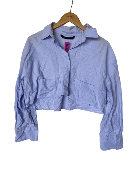 Camisa Azul Botones Zara