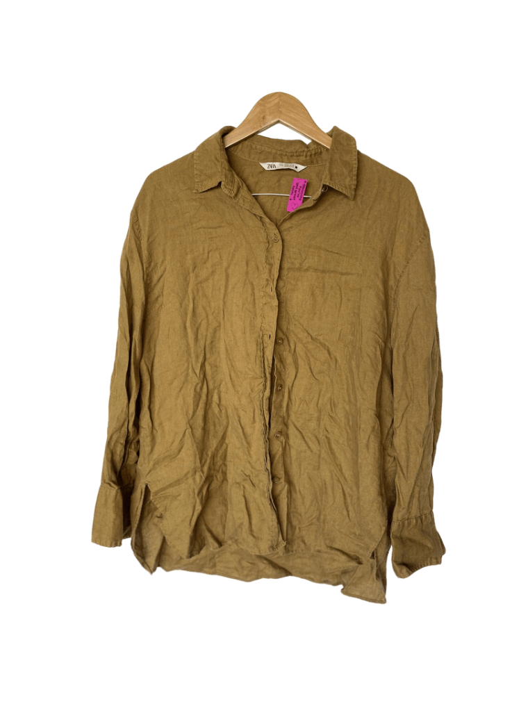Camisa Mostaza Zara