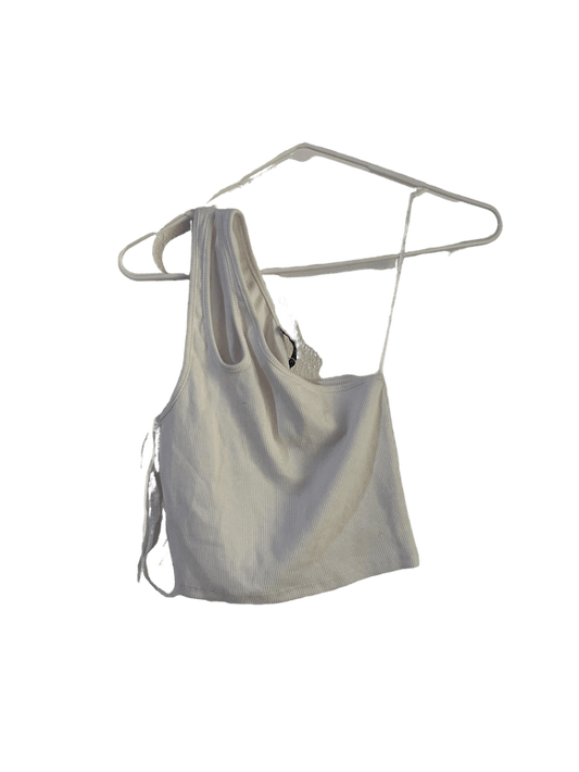 Top Con Etiqueta Básico Blanco Zara