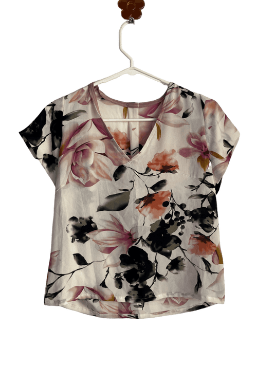 Blusa Con Estampado De Flores
