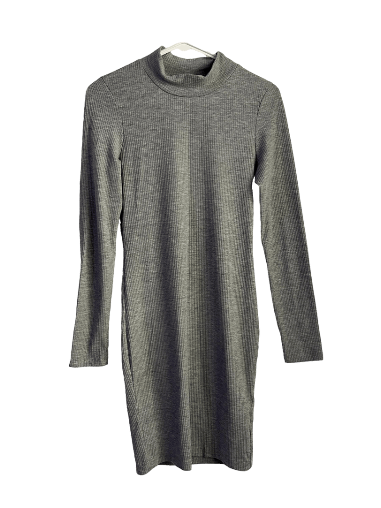 Vestido Manga Larga Gris