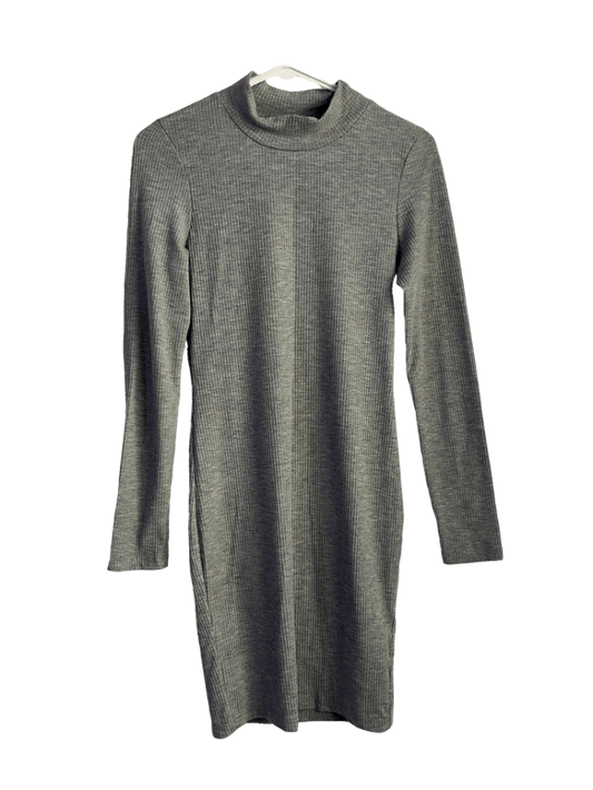 Vestido Manga Larga Gris