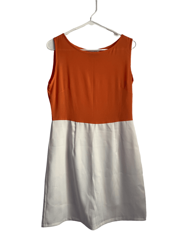 Vestido Blanco Con Naranja Marca Misslulú