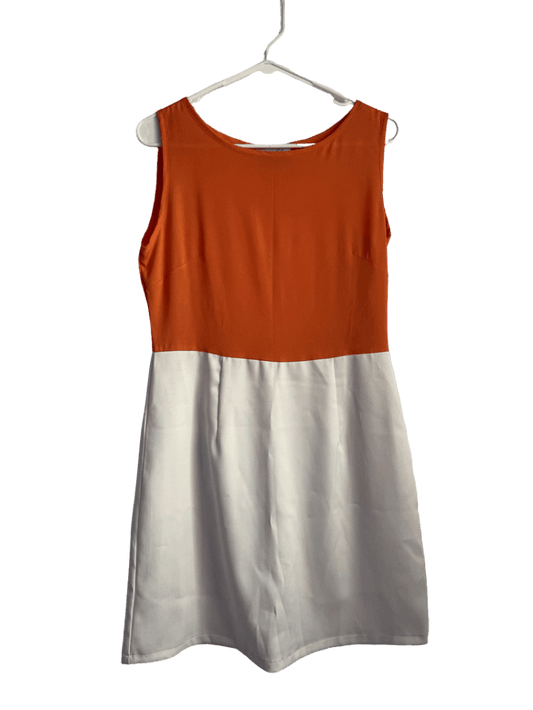 Vestido Blanco Con Naranja Marca Misslulú