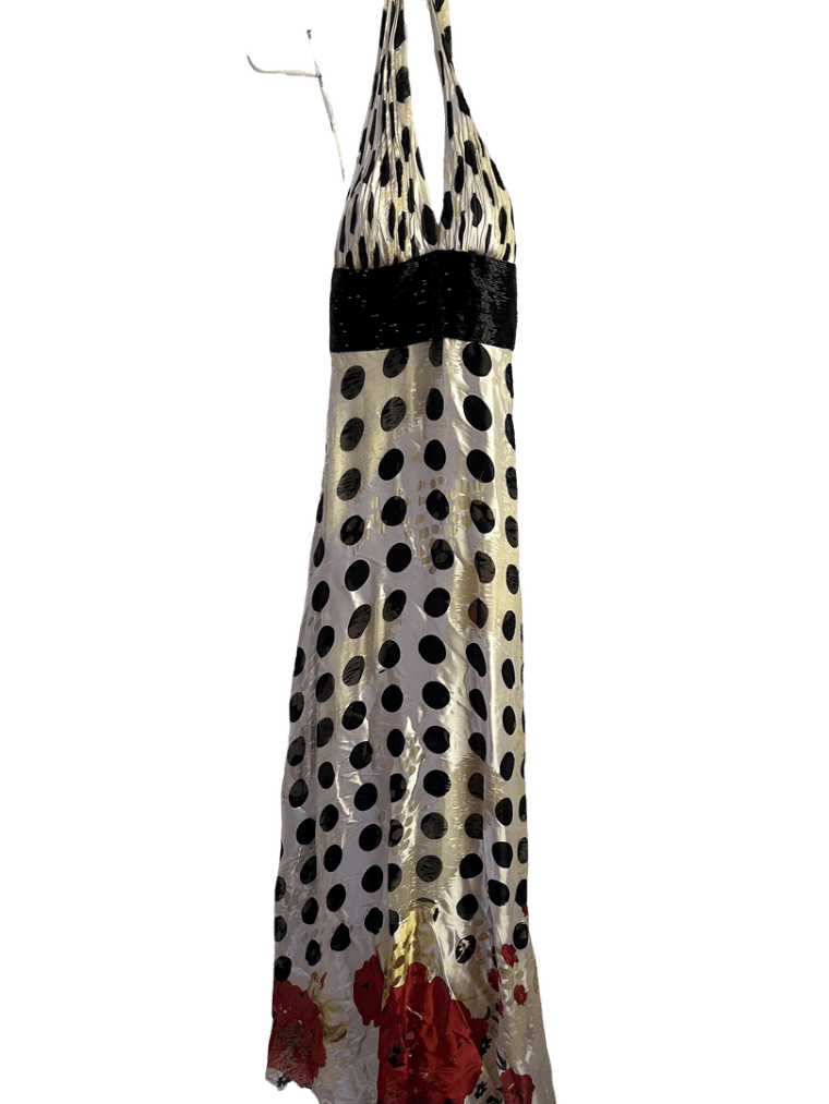Vestido De Puntos Largo