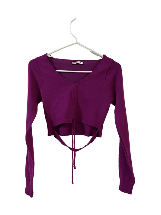 Top Manga Larga Morado