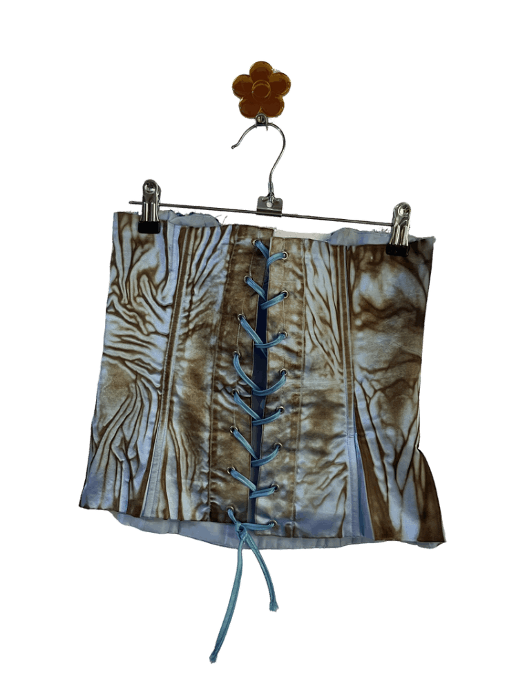 Corset Bordado Azul