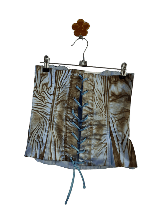 Corset Bordado Azul
