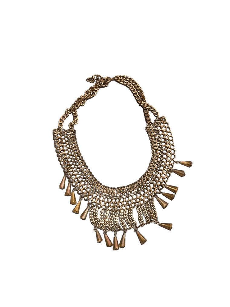 Collar Dorado Con Cadenas