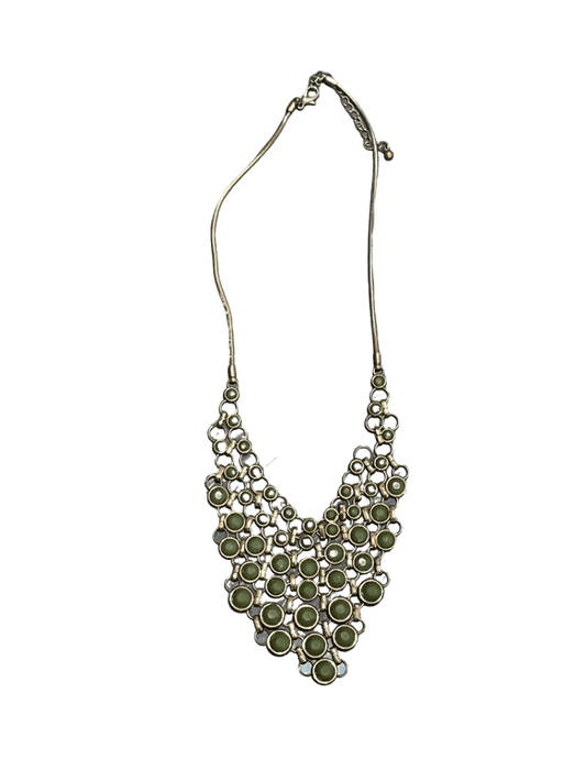 Maxi Collar Con Piedras Verdes