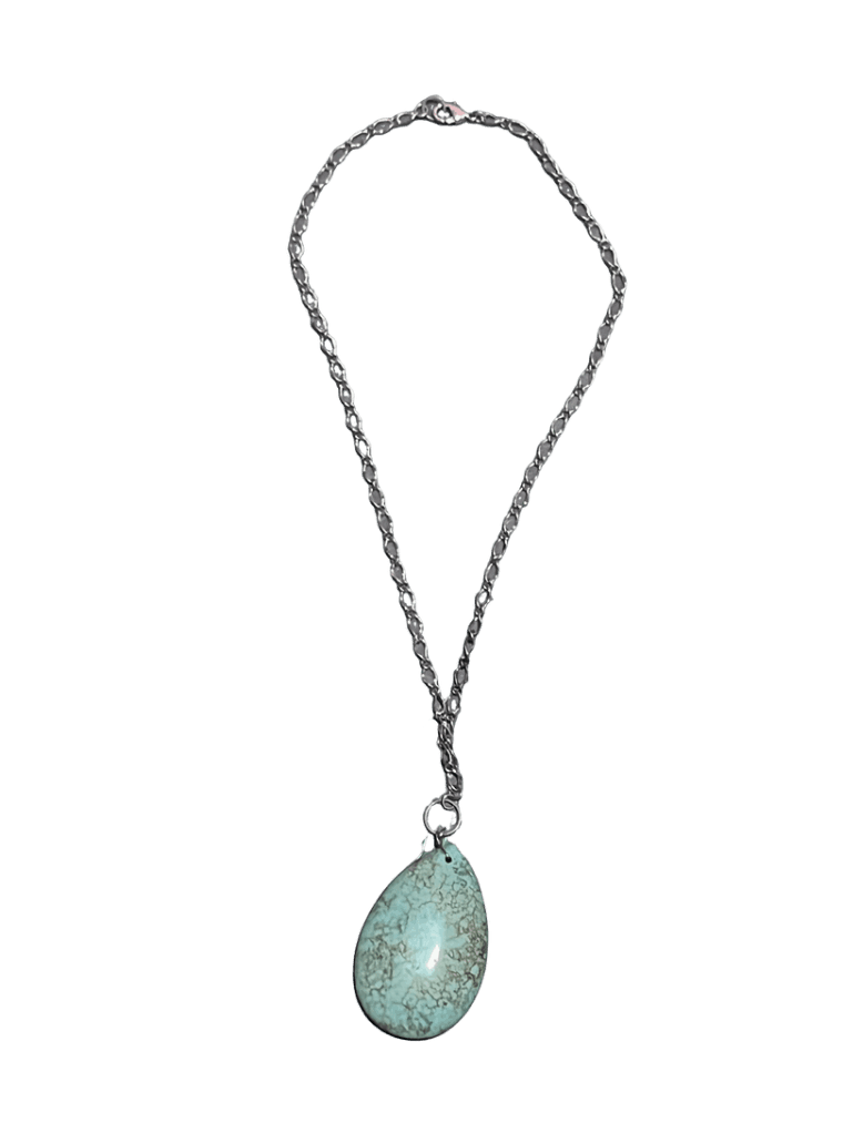 Collar Con Cuarso Plateado