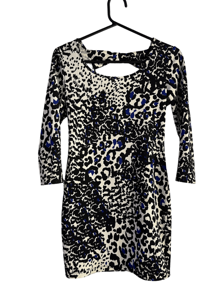 Vestido Corto Blue Animal Print Forever21