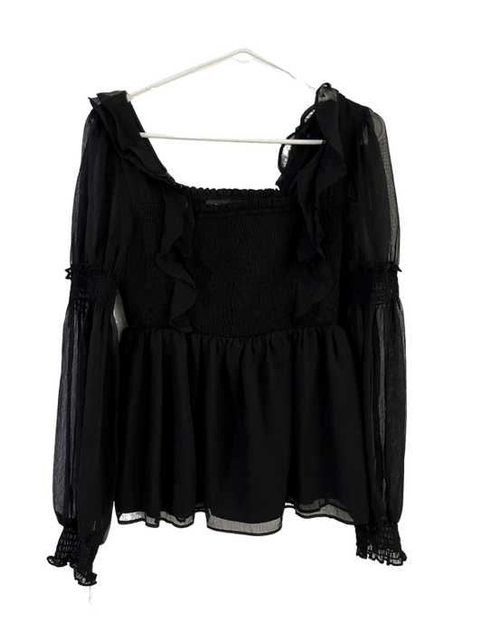 Blusa Negra Manga Larga