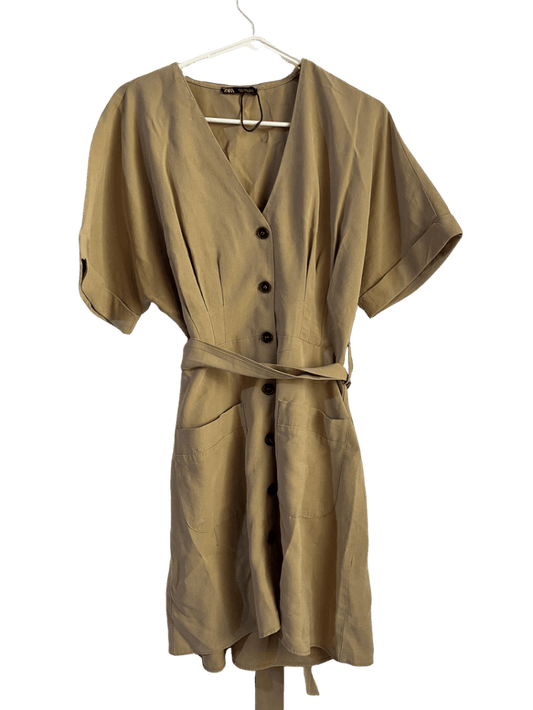 Vestido Beige Zara