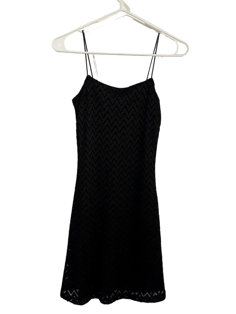 Vestido Negro Corto De Encaje