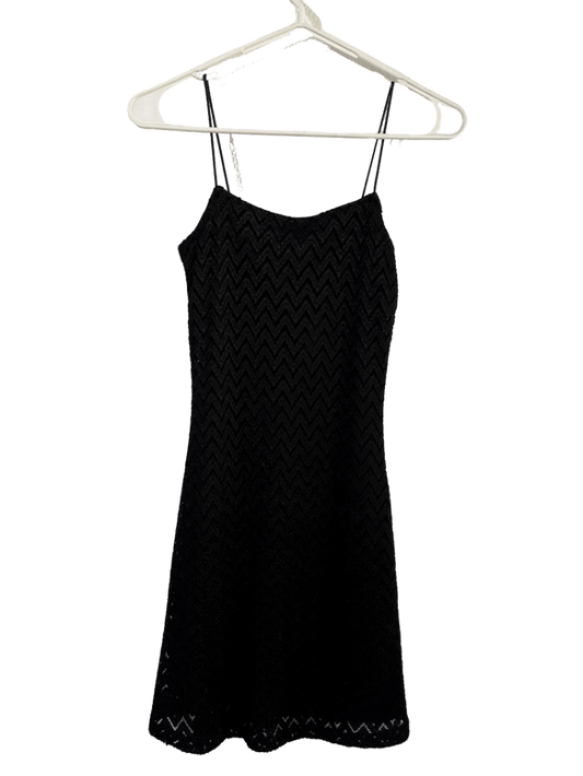 Vestido Negro Corto De Encaje