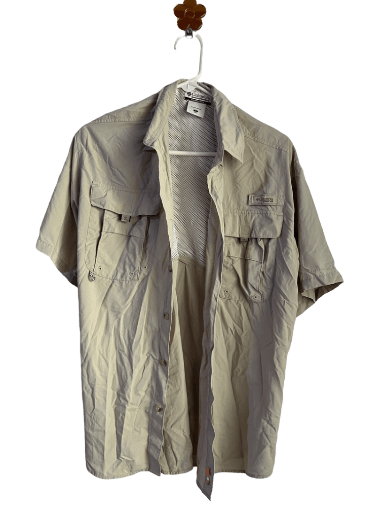 Camisa Crema Columbia De Hombre