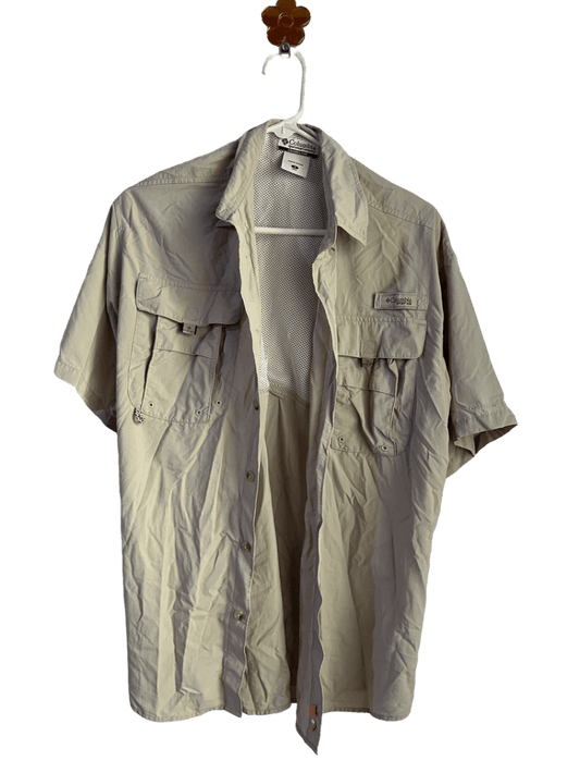 Camisa Crema Columbia De Hombre