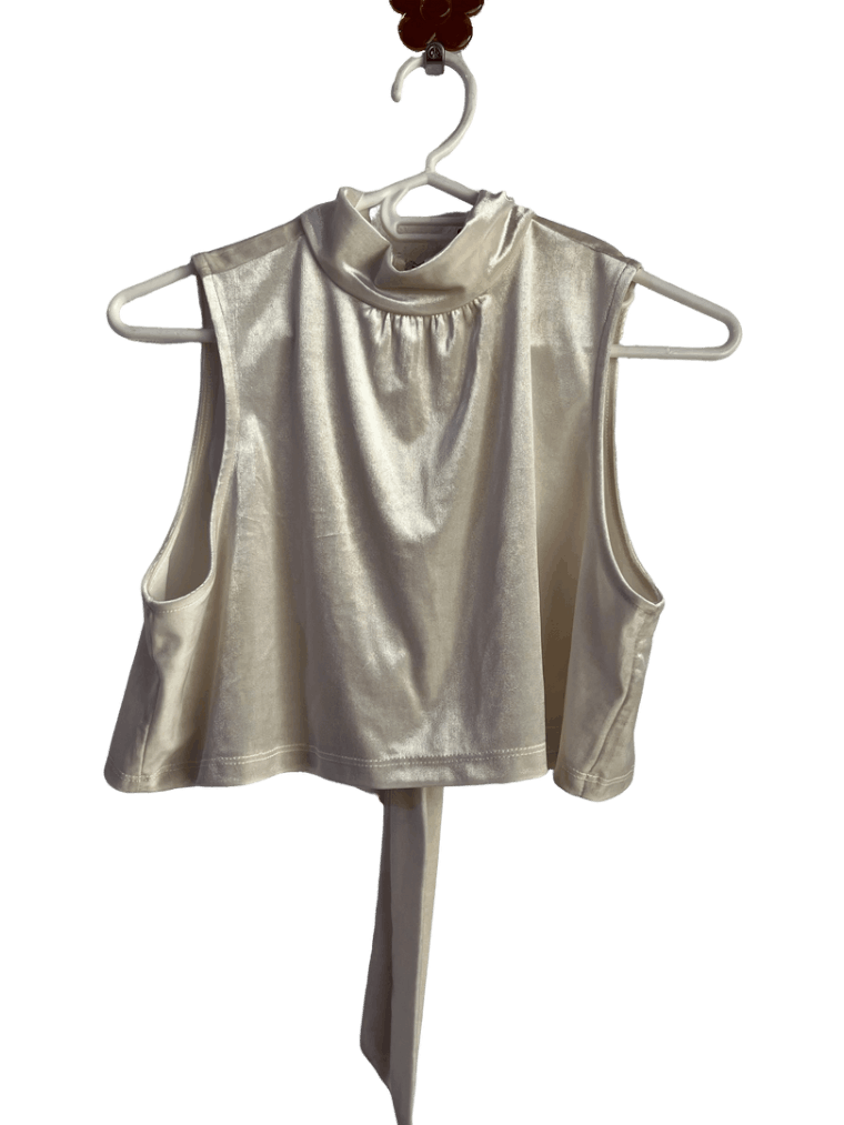 Top Velvet Blanco Banana Rebuplic
