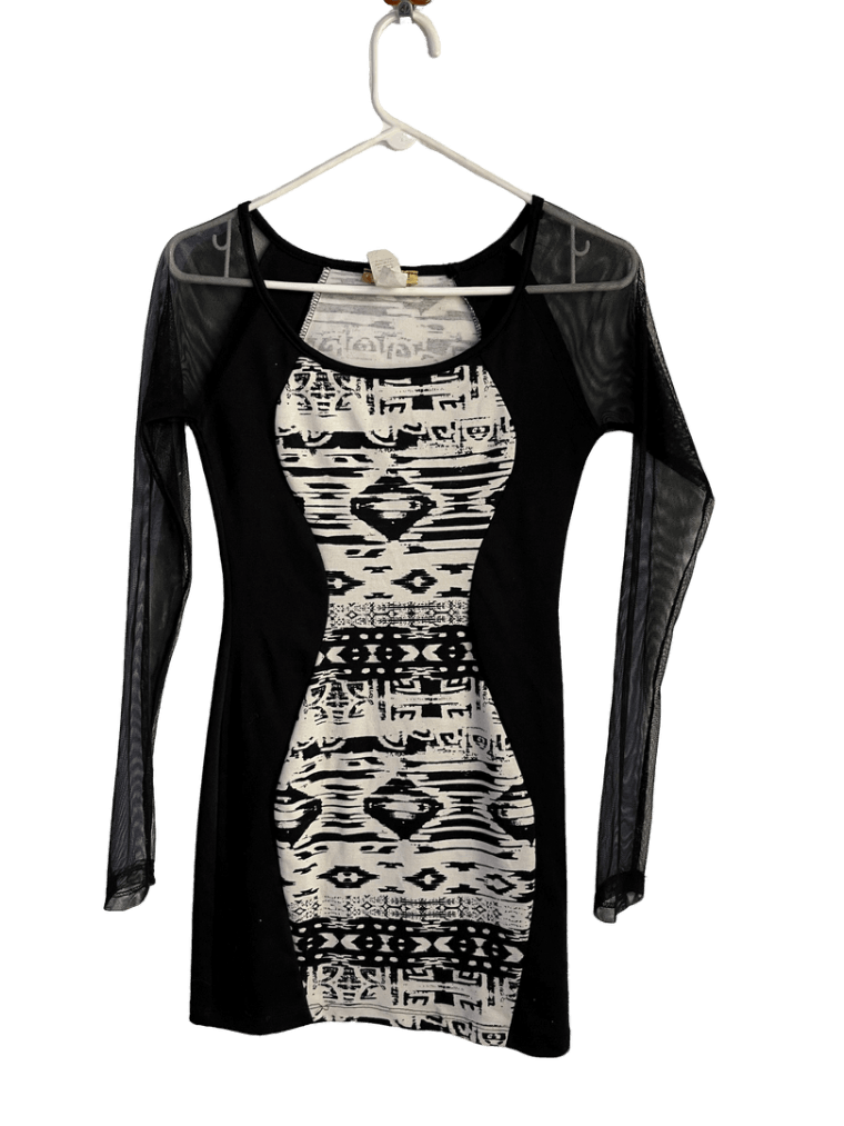 Vestido Blanco Y Negro