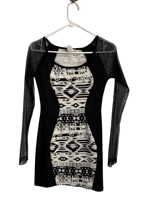 Vestido Blanco Y Negro