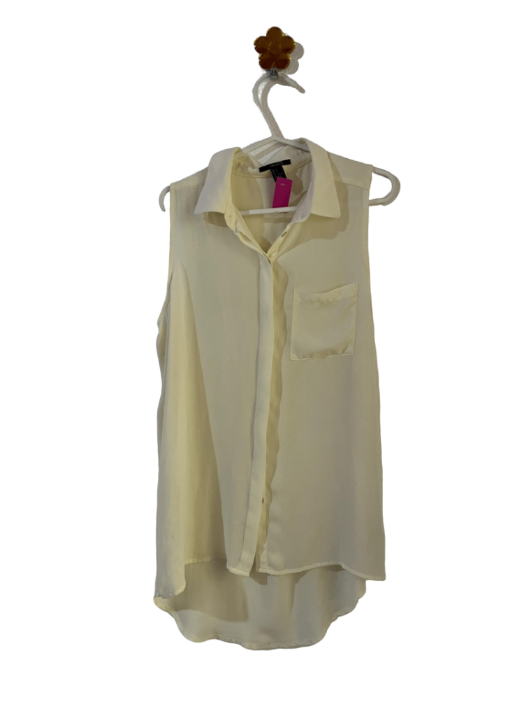Camisa Blanca Transparente Con Botones